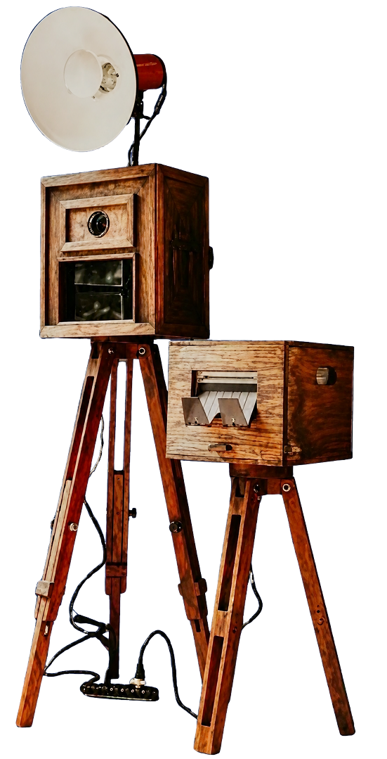 Vintage Wooden Photobooth Setup